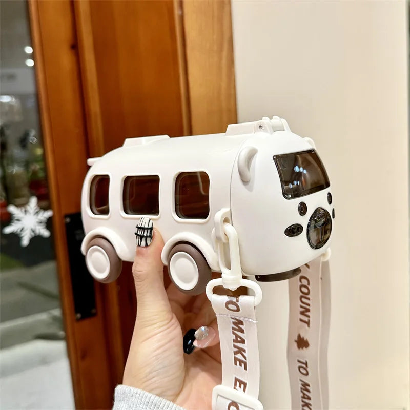 Water Bottle with Straw for Kids, Cartoon Leakproof Water Bottles, Outdoor Portable Drink Bottle, Lovely Cup Bottle for Children