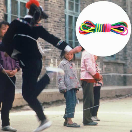 Jump Rope Useful Reusable Rubber Band Game Colorful Rubber Band Game Kids Outdoor Toy for Kids