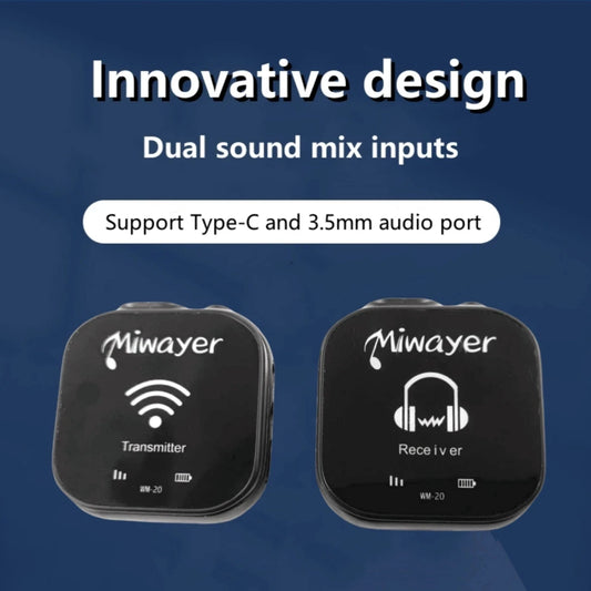 Miwayer 5.8G Wireless In Ear Monitor System Transmitter Receiver System IEM System with Transmitter Receiver Automatic Pairing