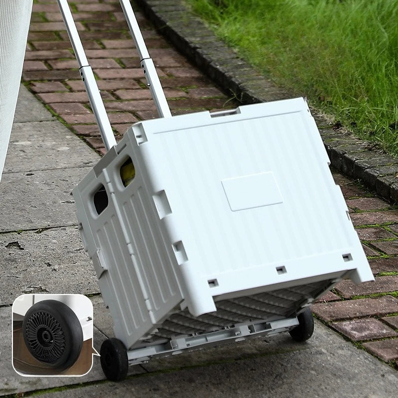 Multi functional camping vehicle, large capacity, portable, foldable, adjustable handle, outdoor picnic folding vehicle