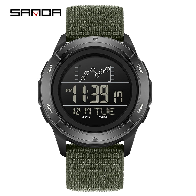 SANDA 2198 Single Monitor Male Student Electronic Watch Multifunctional Waterproof sports Student Electronic Watch 2025