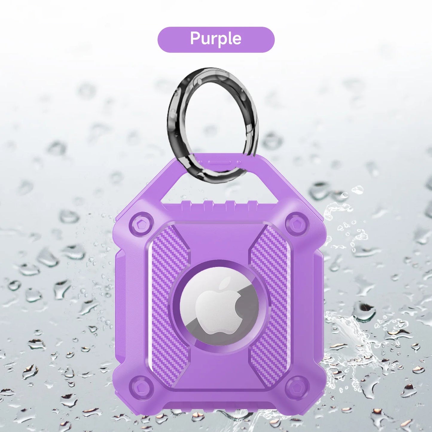 Waterproof Airtag Keychain Holder Case,Screw Full Cover Compatible with Apple AirTag Tracker Key Ring
