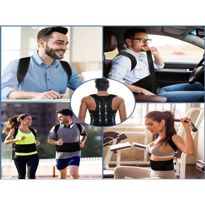 Posture Corrector For Women And Men Back Brace Adjustable & Comfy Support And Shoulder Straightener For Spine Improves Posture
