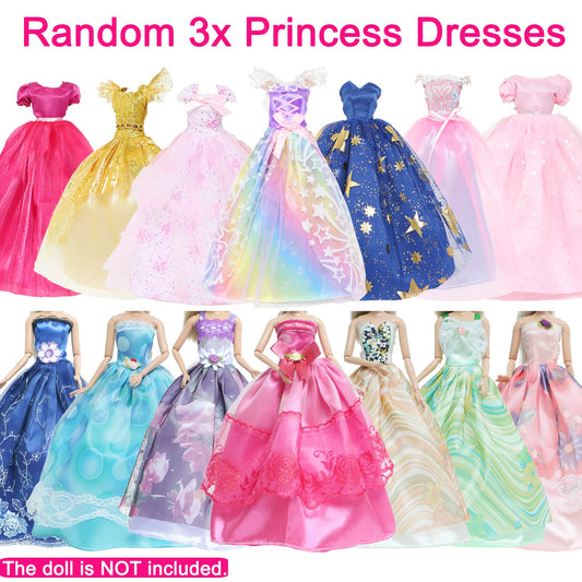 50 Pcs/Set Fashion Doll Accessories for 11.5'' Doll with Party Gown Fashion Dress Outfit Pants Shoes Girl Kids Playhouse Toy