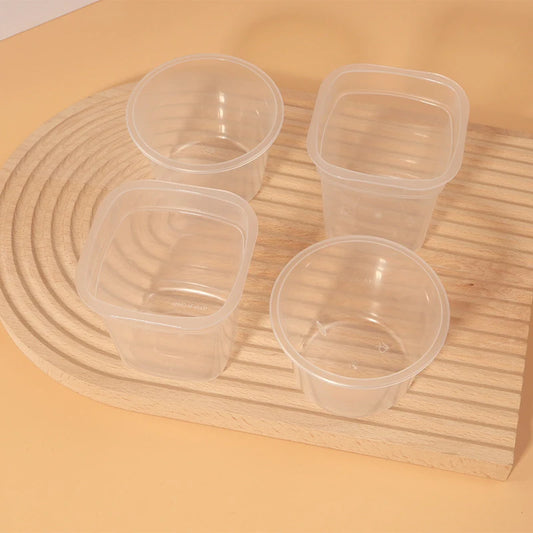 20PCS Plastic 220/280ml Dessert Cups With Lids Spoons Pudding Cup Dessert Cake Cup Appetizer Jelly Yogurt Dessert Baking Cup