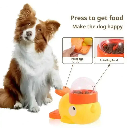 Automatic Dog Feeder Duck Design With Pedal For Feeding And Water Drinker Dogs Food Dispenser Pet Bowl