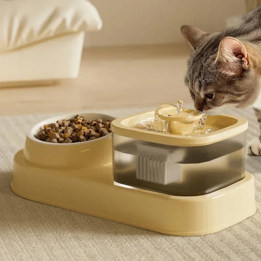 2 In 1 Pets Water Fountain Auto Filter USB Electric Mute Cat Drinker Bowl Pet Feeder Recirculate Filtring Drinker For Cats Water