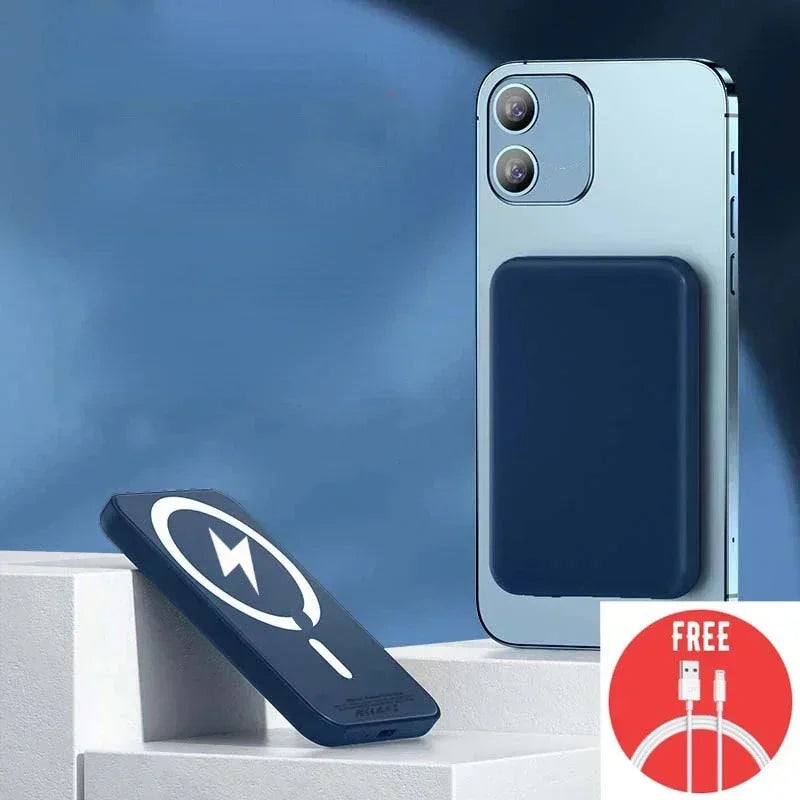 New 50000mAh Magnetic Wireless Power Bank for iPhone 12 13 14 15 Pro Max Portable Charger External Auxiliary Battery Pack