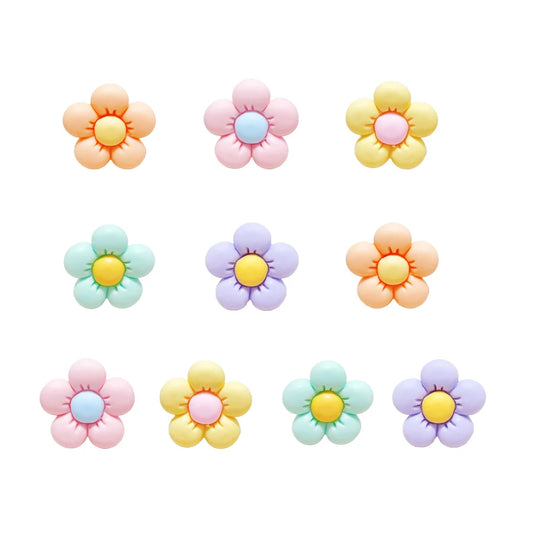 10pcs Set Shoes Decoration For Crocs Three-dimensional Flowers Shoes for Women DIY Shoe Accessories