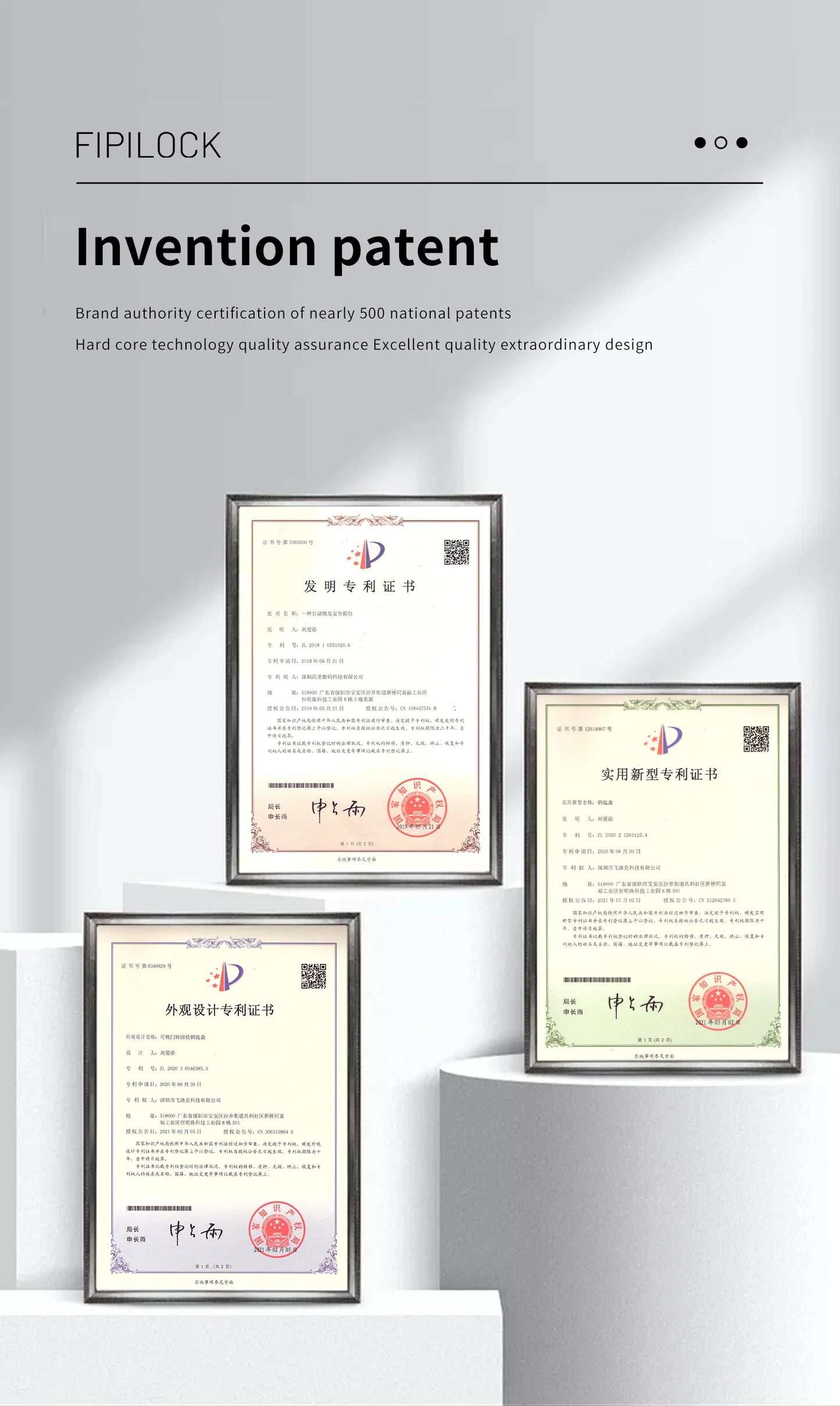 Man`s Fingerprint Lock Handbag Security Lady`s Wallet Anti-Theft Clutch Bag