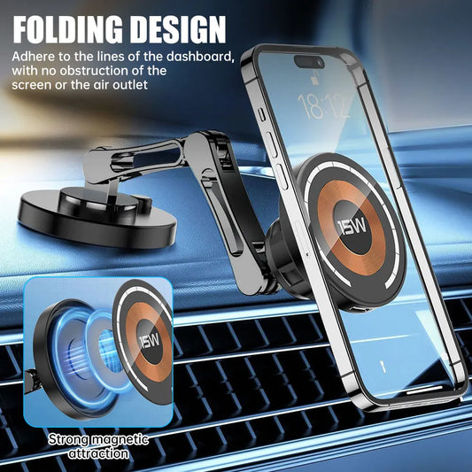 Magnetic Car Wireless Charger Stand Magnet Car Phone Mount 15W Fast Charging Phone Holder Bracket for Macsfae iPhone 15 14 13 12