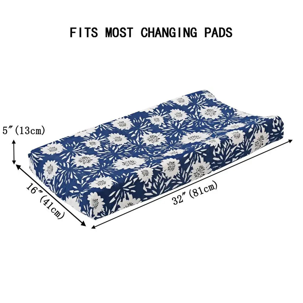Diaper Changing Pad Cover Cotton Soft Breathable Changing Table Cover Waterproof Cute Print Patterns Diaper Changing Table