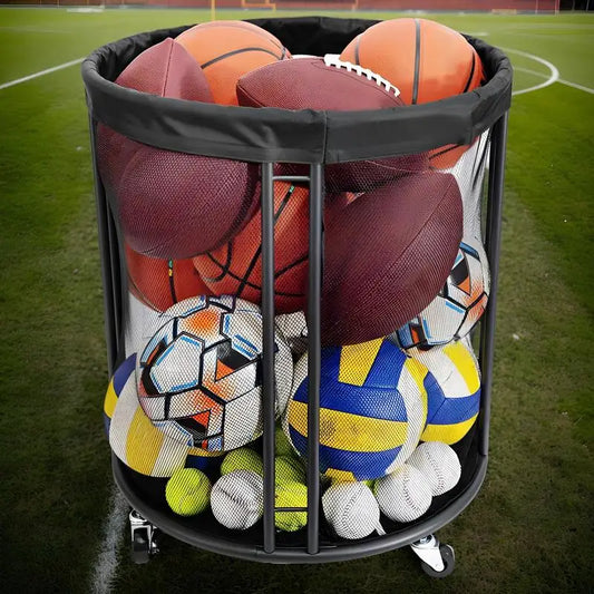 Outdoor Ball Storage Sports Ball Storage Portable Organizer Box Large Capacity Net Container for Garage Deck Outdoor Garden