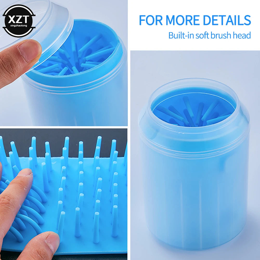 New Portable Outdoor Pet Foot Washer Paw Clean Brush Dog Paw Cleaner Cup Soft Silicone Combs Quickly Wash Foot Cleaning Bucket