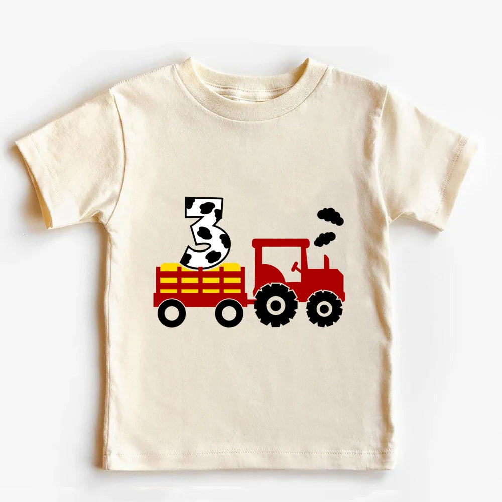 Farm Life Tractor Toddler Shirt Farm Birthday Party Boys Girls Shirts Funny Farm Lover Youth Tractor Toddler Birthday Tee