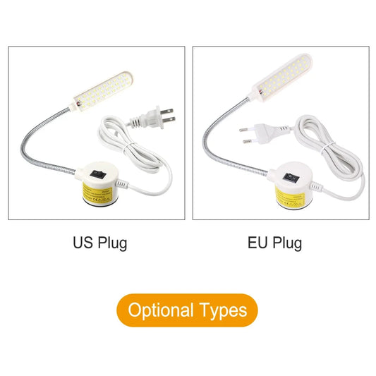 10/30LEDs Sewing Machine Light LED Portable Work Light,Flexible Gooseneck Lampe with Magnetic Base for Workbench Lathe