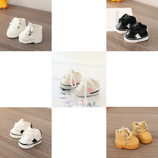 【Labubu Shoes】Labubu Mini Leather Boots for 15/17cm Dolls - Multi Colorful Fashion DIY Shoes Sitting Party Wearing Accessories