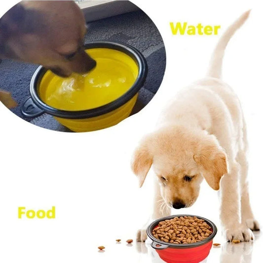 Foldable Silicone Dog Travel Bowl 1500ml Leakproof Pet Feeder for Food Water Portable Outdoor Camping Puppy Accessories Collapsi