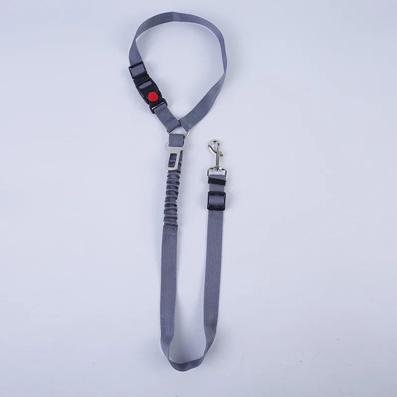 2 in1 Dog Car Harness Leash Adjustable Pet Seat Belt with Anti-Shock Bungee Buffer for Kitten Dogs Collar Pet Accessorie