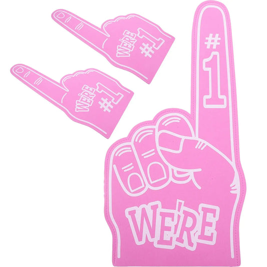 3pcs Foam Finger Cots Pink Sports Supplies Cheerleading Props Giant Hands for Soccer Basketball Lightweight EVA Kids Adults