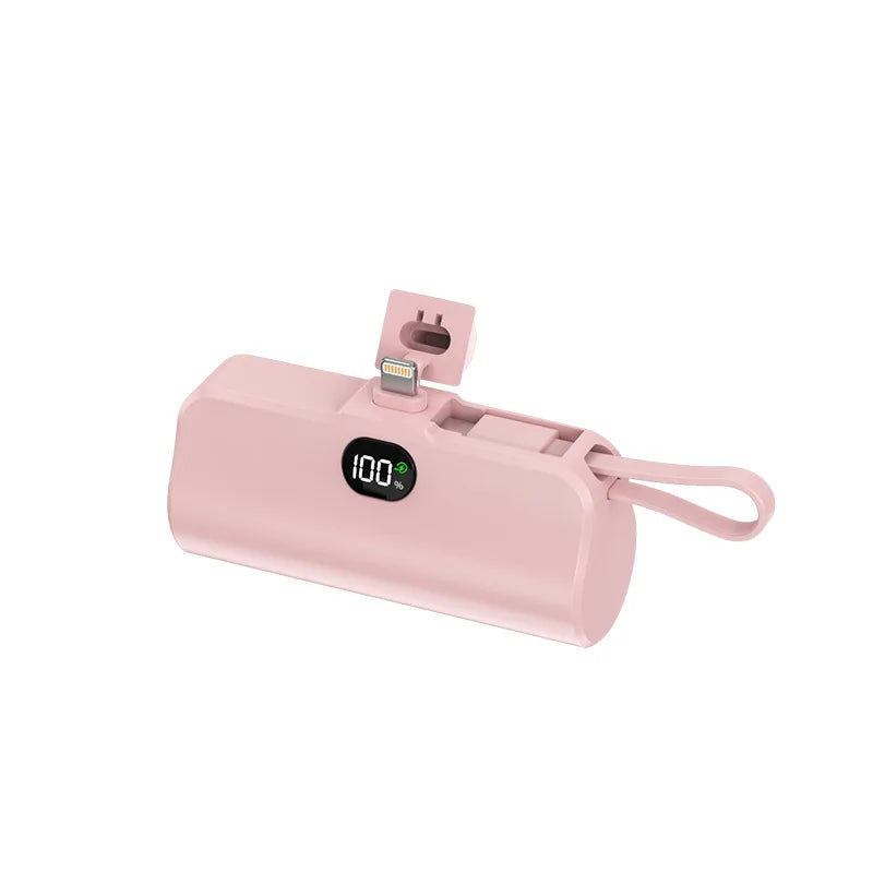 New Mini Capsule Power Bank Pocket Fast Charging Digital Display Power Bank Holder Portable Power Bank for iPhone,Xiaomi,Huawei