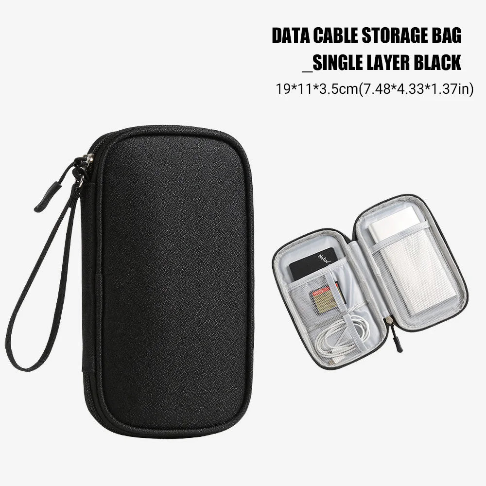 Travel Portable Digital Accessories Storage Bag Organizer of Mobile Phone Bag U Disk Charging Bank Mobile Data Cable Storage Bag