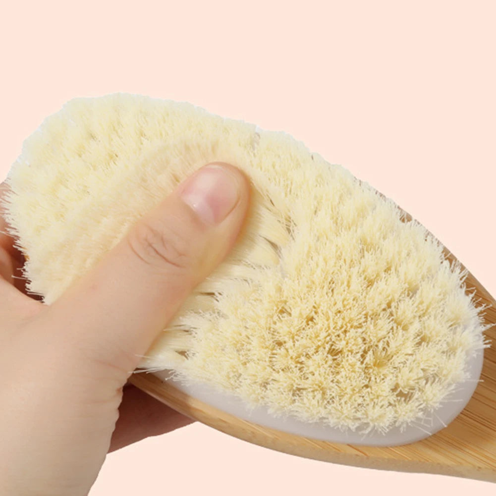 Double-sided Shower Bath Body Brush Skin Care Long Handle Soft Bristles Shower Brush Dry Skin Exfoliating Cleaning Tool