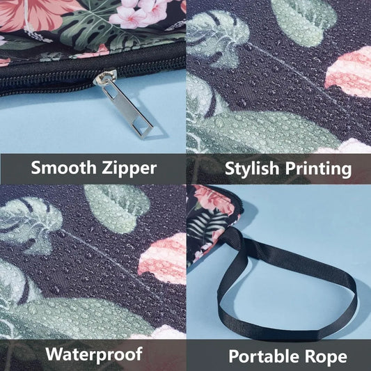 1pc Flower Book Sleeve Leaves Book Protector Plant Book Covers for Paperbacks Washable Fabric Cloth Book Cover with Zipper