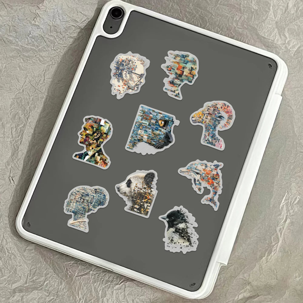 50PCS Photo Portrait Stickers Exquisite Hand Account Materials Phone Cases Laptop Suitcases Water Cups Waterproof Stickers