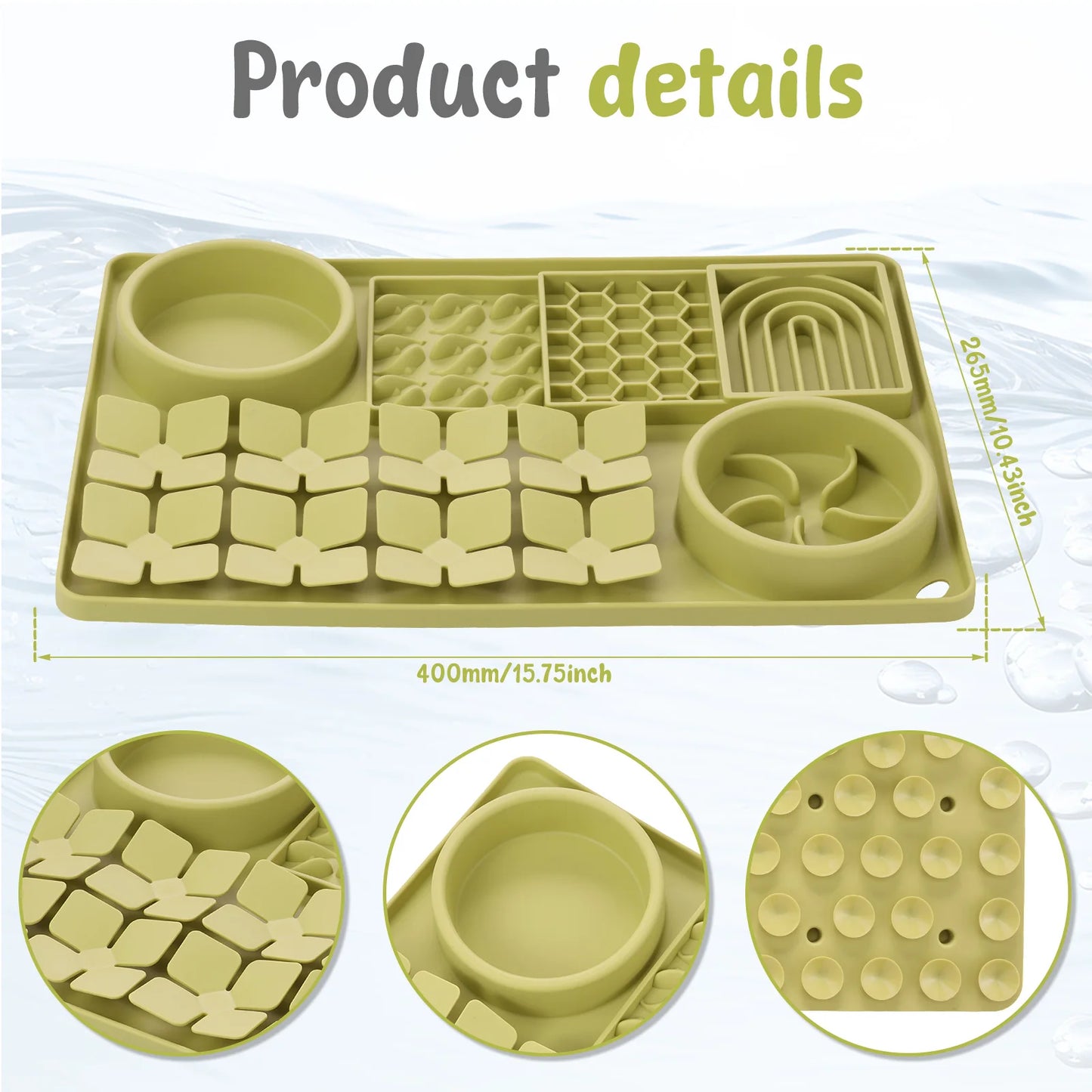 Silicone Dog Licking Pad Slow Feeder Bowl Dog Puzzle Toy with Non-Slip Suction Cup Pet Slow Food Plate Training Dog Supplies