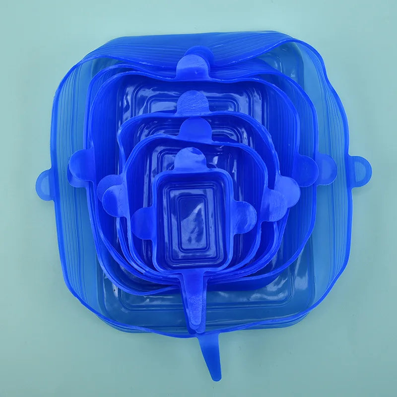 Silicone Food Preservation Cover Stretch Lids Keeping Fresh Seal Bowl Microwave Lids Reusable Plastic Wrap Kitchen Accessories