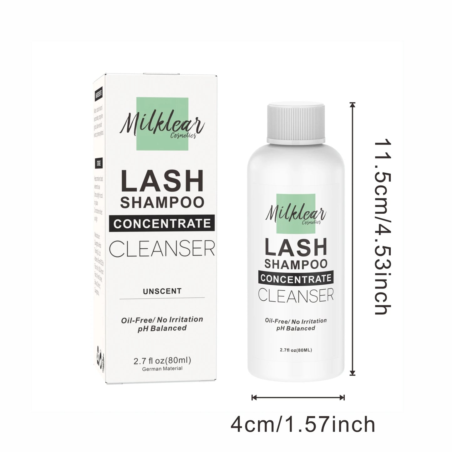 Lash Shampoo Concentrate Solution High Concentration 80ML DIY Eyelash Cleanser Concentrate for Lash Extensions for Home