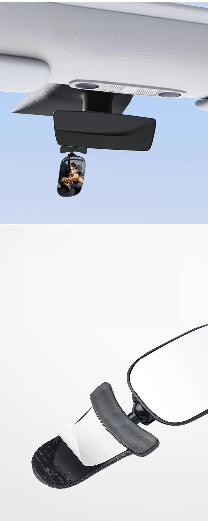 Car Rearview Mirror Children Car Back Seat Baby Mirror 360 Degree Adjustable Automotor Kids Monitor Safety Car Blind Spot Mirror