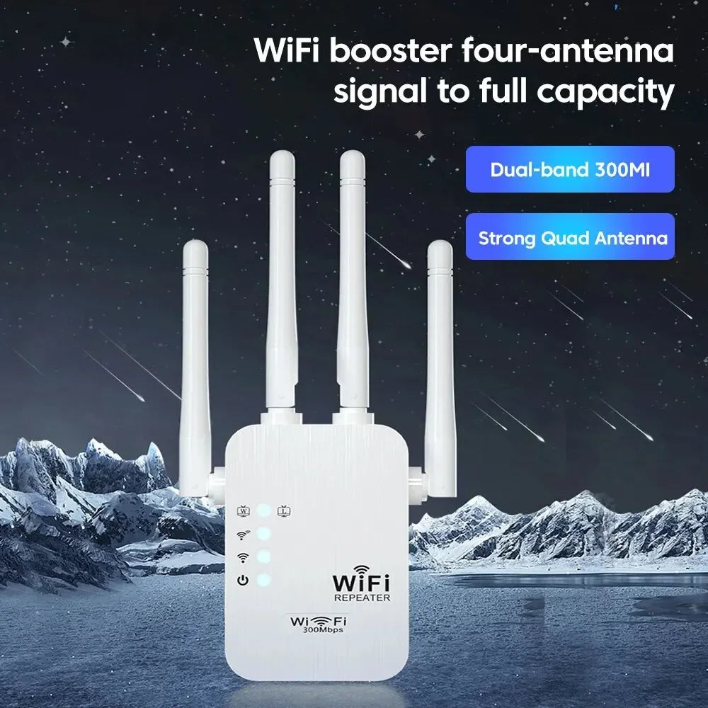 CCSN New EU WiFi Extender 300M Wireless WiFi Repeater Long Range Wireless WIFI Signal Booster Wireless Network Internet Repeater