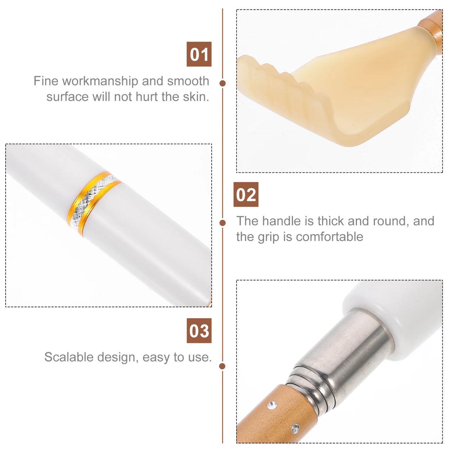 Tickle Tool Scratcher Hand Massage Massager Body Rake Back Stainless Steel Retractable