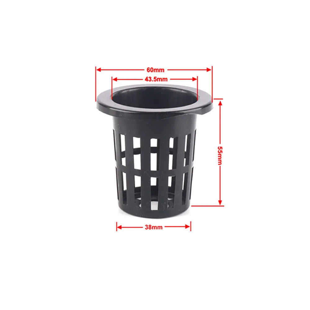 Hydroponic Basket 10pcs Plant Containers Grow Pots High Quality Round Shape Heavy Duty Net Cups Indoor and Outdoor Home Supplies