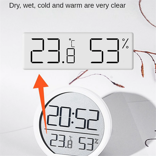 EYFL-LED Digital Wall Clocks Temperature Humidity Date Display Electronic Table Alarm Clock for Kitchen Study Refrigerator A