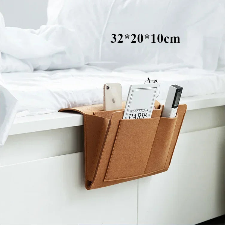 Bedside Storage Organizer Hanging Caddy Bed Holder Pockets Bed Pocket Sofa Organizer Pockets Book Felt Bed Holder Pockets Home