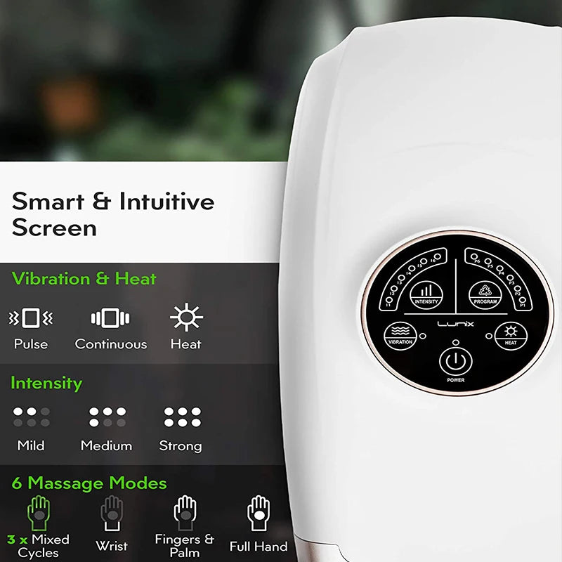 Cordless electric handheld massager with heat and pressure point therapeutic massager suitable for carpal tunnel