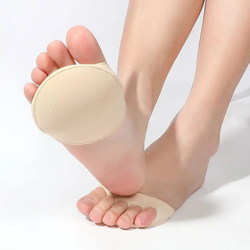 1/2Pairs Front Palm Rest Anti Slip Half Size Pad for High Heels Half Foot Invisible Sock Dance Insole for Cushioning Socks