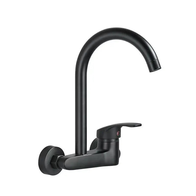 Dish sink faucet wall mounted double hole household sink sink sink sink sink wall outlet hot and cold water universal faucet