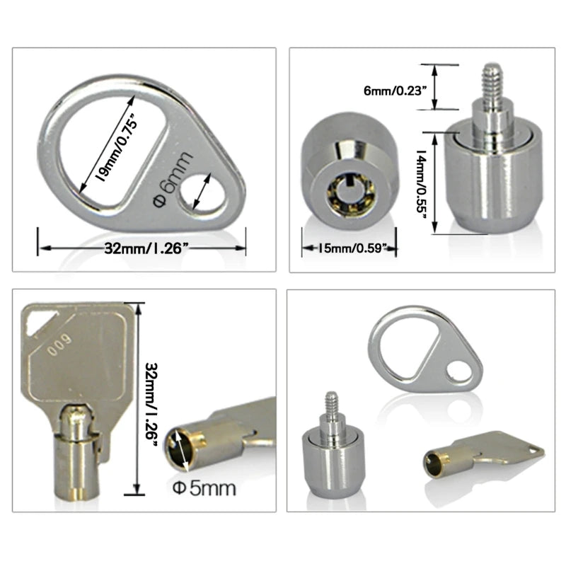 Security Keys Lock Protections Anti-theft Office Desktop Computer PC Hosting Chassis Management Computer Case Lock with Keys Re