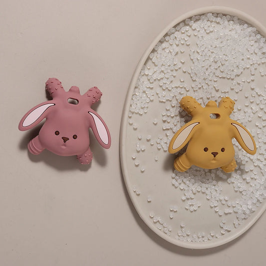 Baby silicone easter bunny teether Food Grade Safe Teether cute cartoon nursing teething Toy Teething gift oral care
