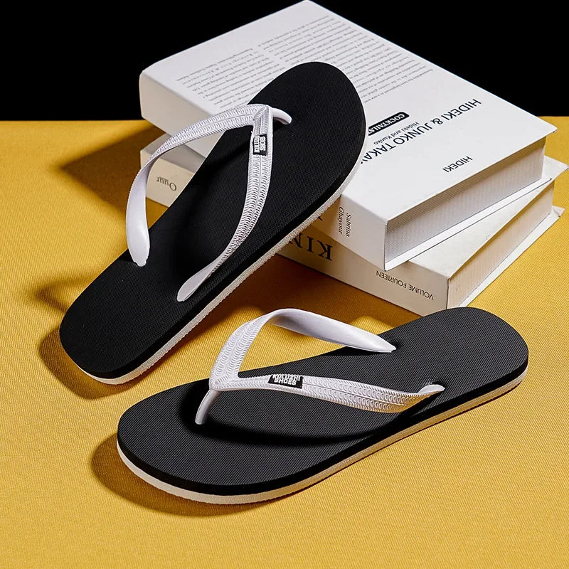 Men's Flip Flops 2025 Summer New Casual Versatile Clip Toe Beach Shoes Trendy Outerwear Anti Slip Cool Slippers