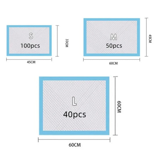 100/50/40/20PCS Absorbent Dogs Diapers Disposable Puppy Training Pee Pads Dry Clean Cushion Dog Supplies pañales para perros