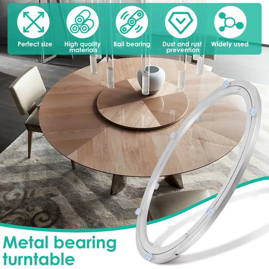 14 Inch Rotating Metal Turntables Dining Table Bearing Heavy Duty Round Dining Table Smooth Swivel Plate for Dining Table