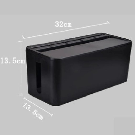 B50B-Cable Management Box For Desk Cable Management And Power Strip Box Solutions(Black)