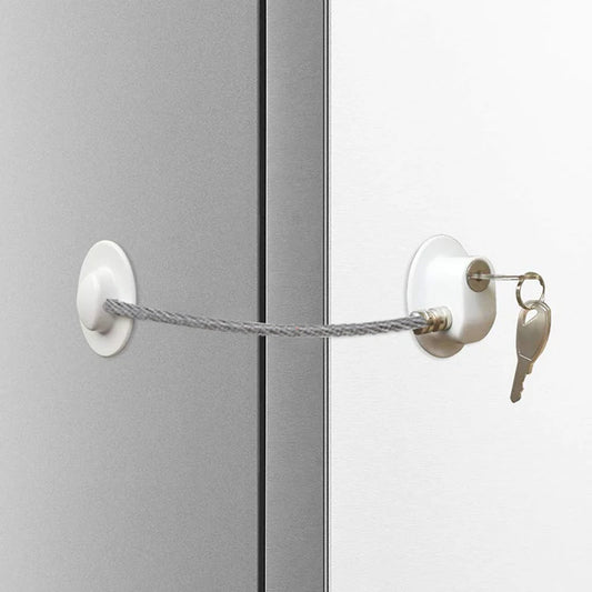 1PC Baby Safety Shifting Door Lock Refrigerator Door Lock With Key Fridge Freezer Child Proof Children Safety Lock Cabinet Lock