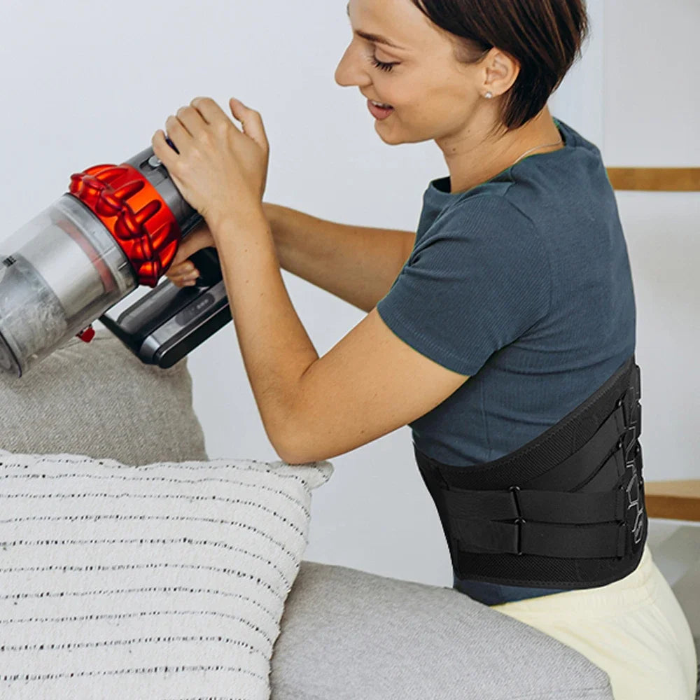 Back Braces for Lower Back Pain Relief with 6 Stays Breathable Back Support Belt Anti-skid lumbar with pad for sciatica