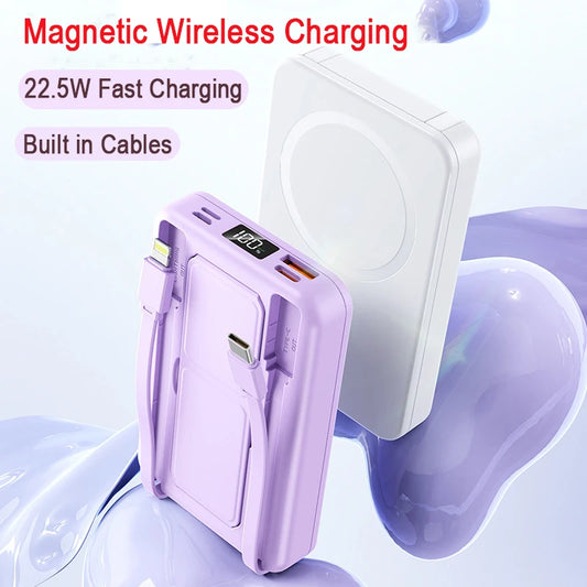 Magnetic Power Bank 20000mAh Magsafe 15W Wireless Charger Portable Auxiliary Battery 22.5W fast charging powerbank for all phone